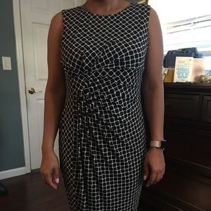 Black and White Illusion Work Dress